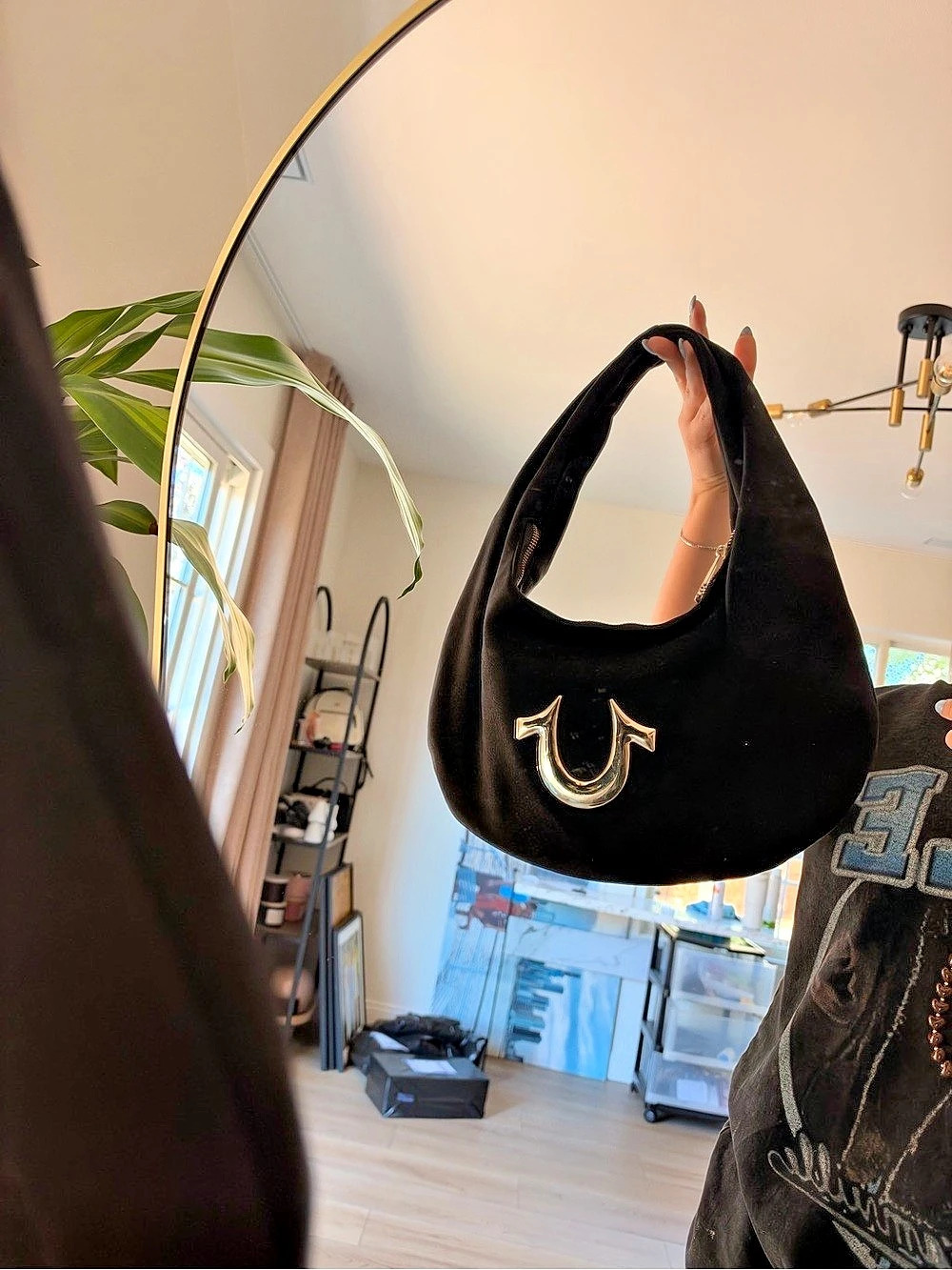 True Religion velvet Black Bag